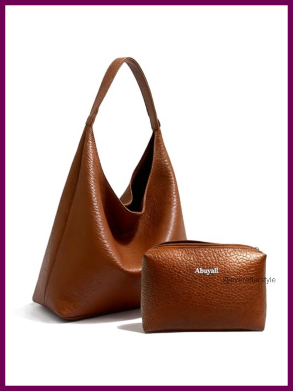 Soft Hobo Shoulder Bag Foldable Vegan Leather Slouchy Purse Work Tote